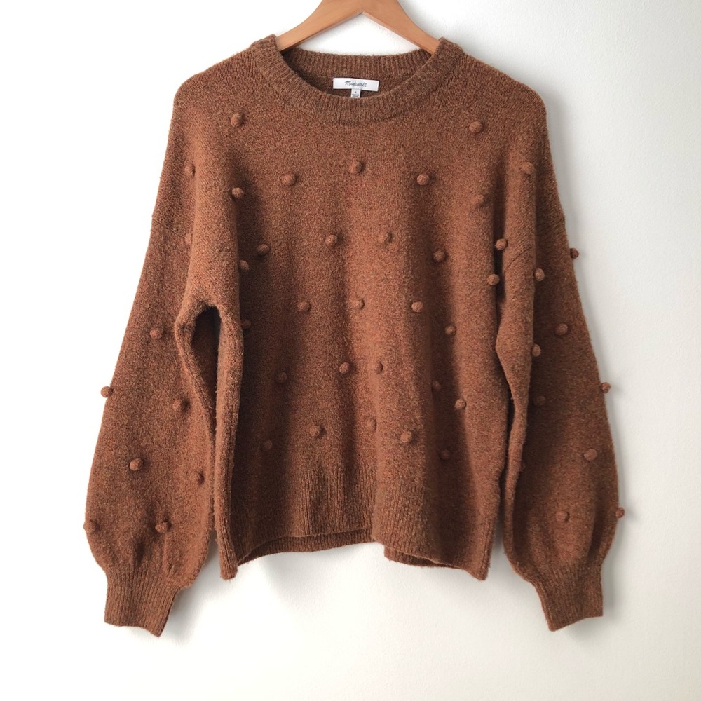 Madewell Women's Brockton Bobble Balloon Sleeve Sweater Size Small